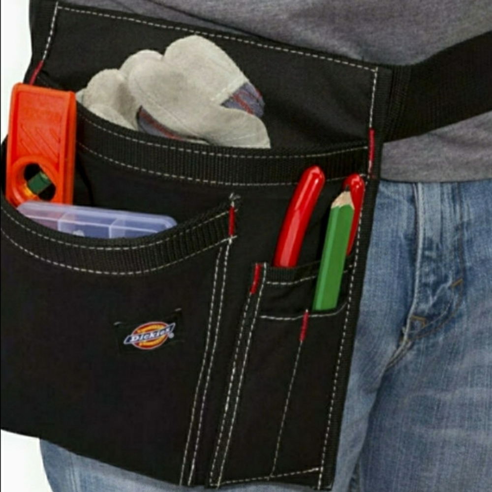 Dickies 5 Pocket Single Apron NWT Black 57080 Tool Belt